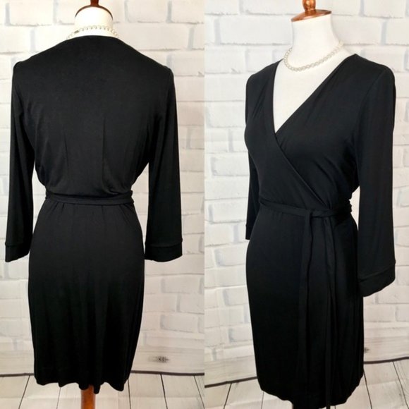 * DVF Diane Von Furstenberg Wrap Dress Black - Picture 2 of 8